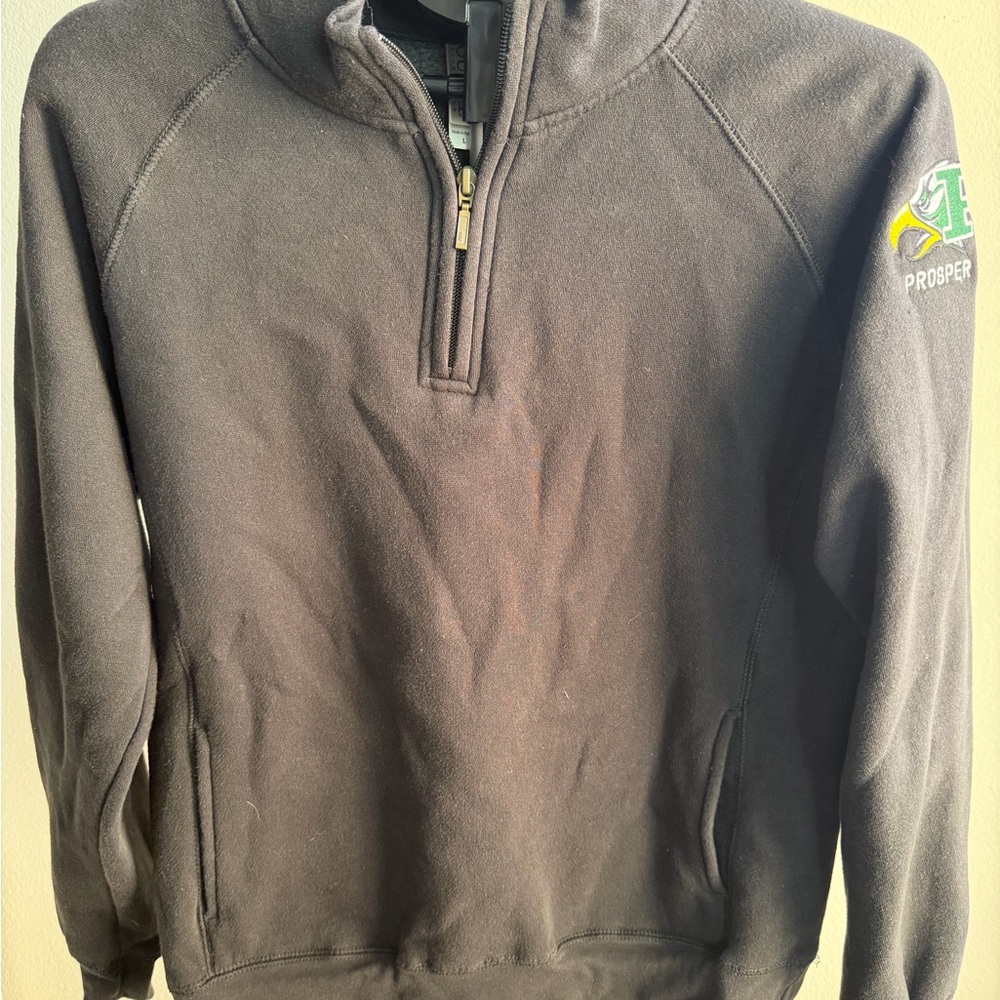 Black Prosper Golf Quarter-Zip Sweater